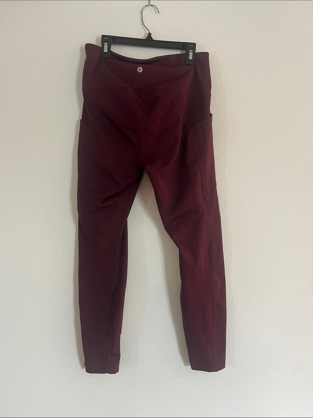 90 DEGREE BY REFLEX High-Waisted Burgundy Active Leggings - Picture 4 of 4